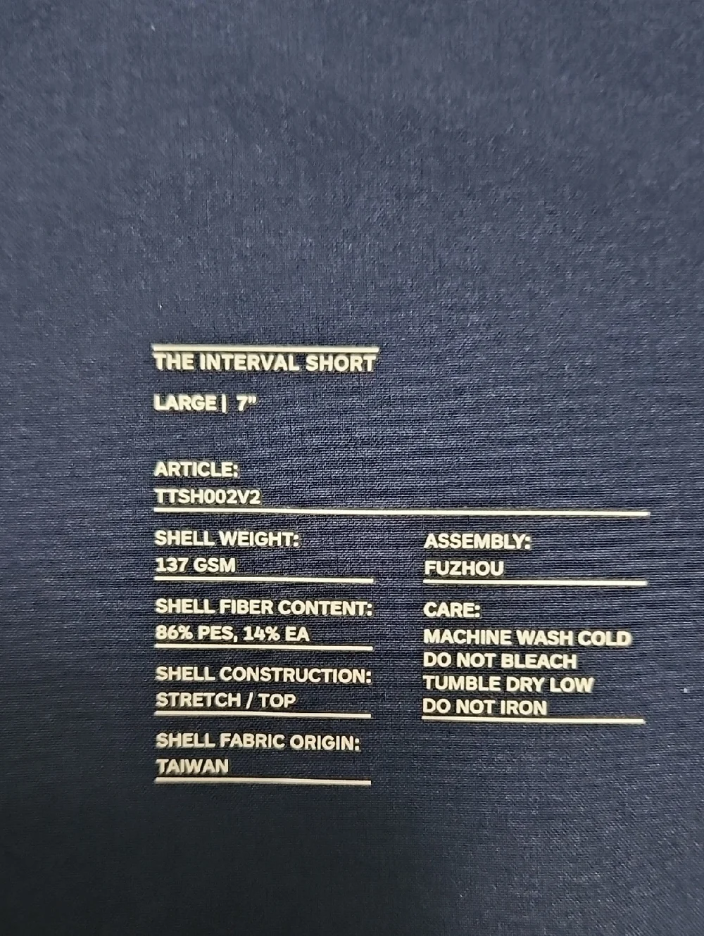 Ten Thousand Interval Shorts LG Unlined 7" Inseam Active Fitness Workout BLUE - Picture 9 of 10